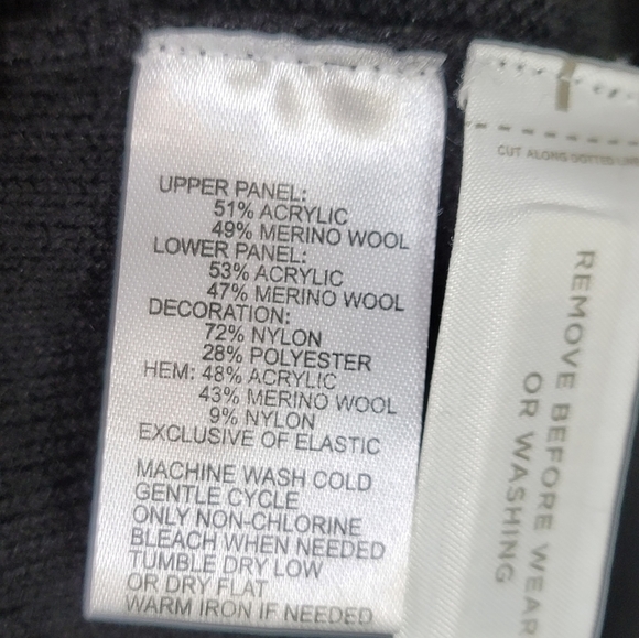 LOFT MERINO WOOL BLEND LACE DETAIL SWEATER DRESS, SZ XS - Picture 7 of 9